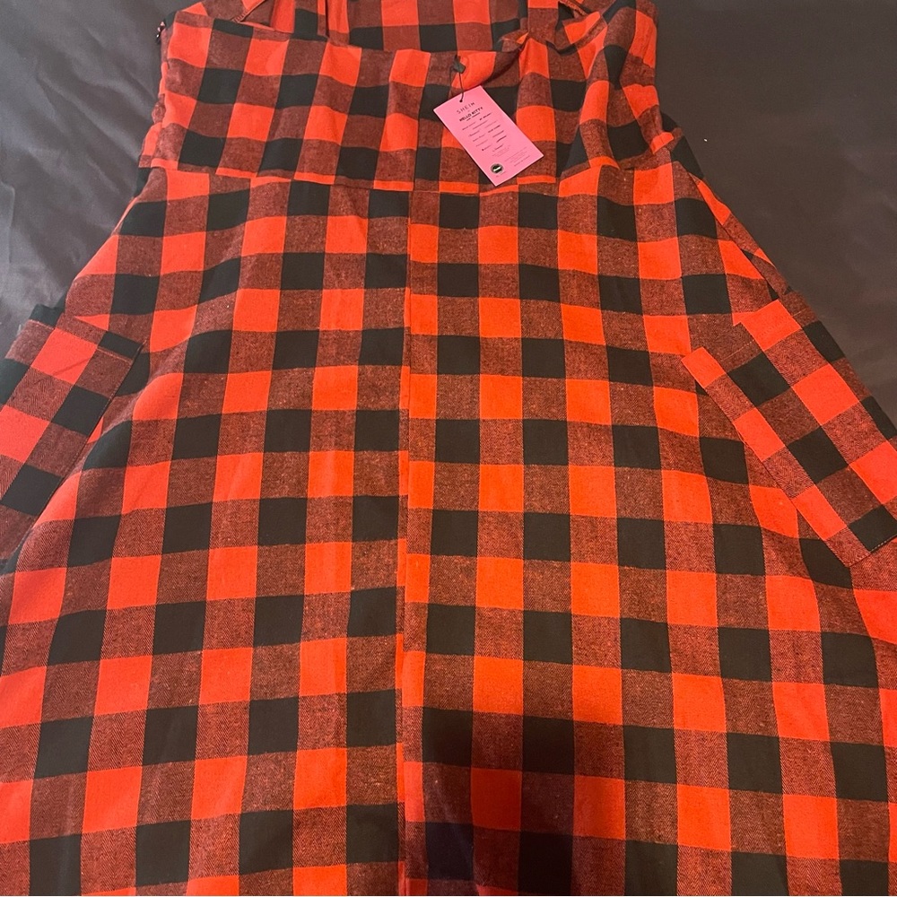 2 XL Shein Black & Red Plaid Hello Kitty Dress - Picture 6 of 16